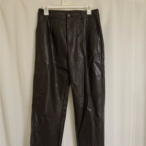 Lulu's Black Faux Leather Pants
